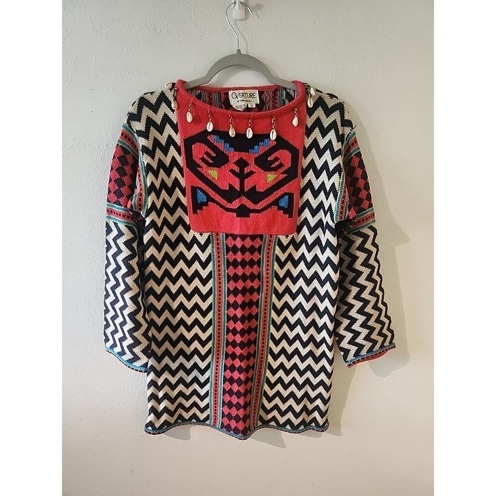 Vintage Aztec Geo Artsy Sweater Small VESNA BRICELJ Design Southwestern S